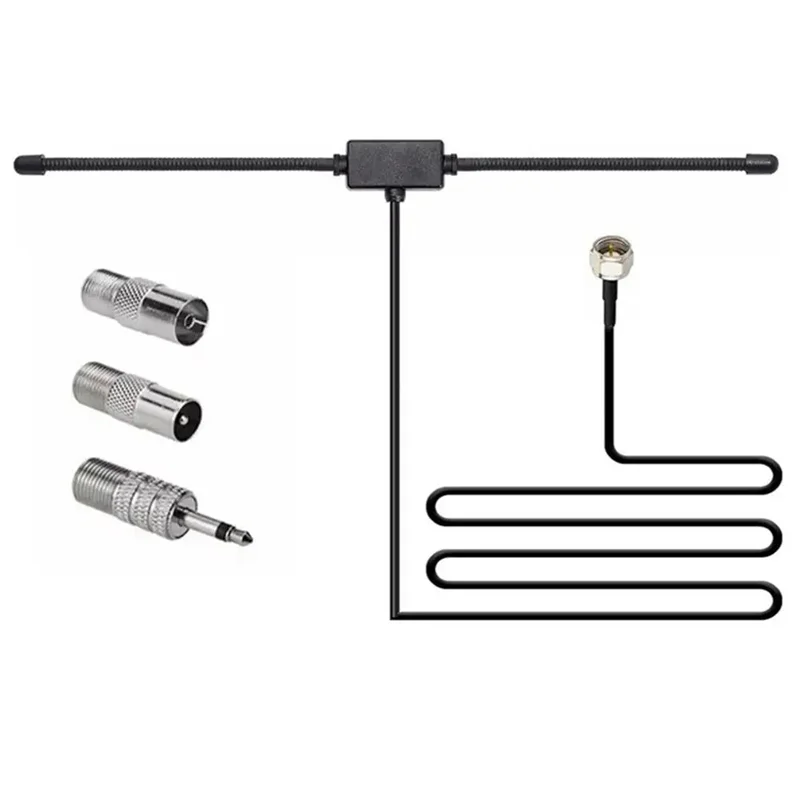 -A25M FM-radioantenne FM F-kop Schapenhoornantenne voor auto FM TV Radiostation 75 Ohm F Female naar TV3.5 Mono