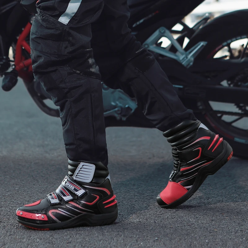 أحذية ركوب الدراجات النارية الاحترافية الجديدة للرجال مقاومة للاهتراء ومضادة للسقوط وأحذية ركوب الدراجات النارية على الطرق الوعرة للفصول الأربعة #4