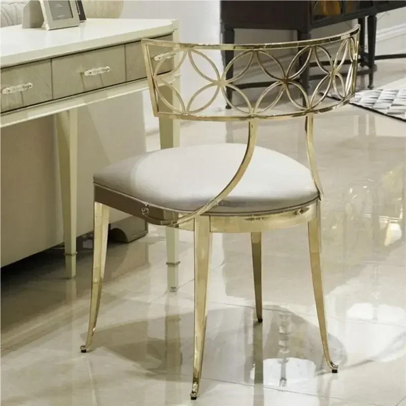 Wholesale Stackable Cafe Bistro Luxury Gold Metal Frame Dining Chair Irregular Back Of The Event Wedding Chair