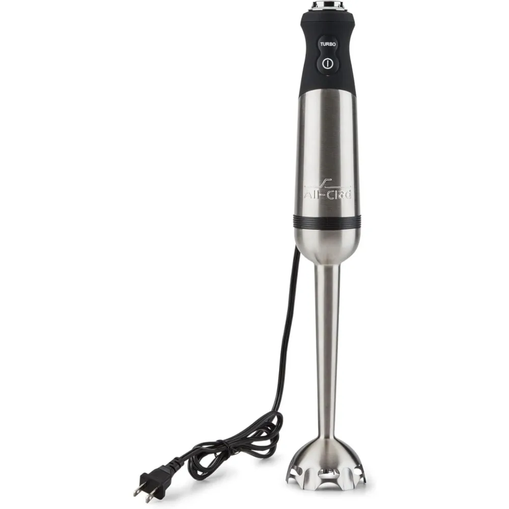 

All-Clad Electrics Stainless Steel Immersion Blender 2 Piece Turbo Function 600 Watts Detachable, Variable Speed Control