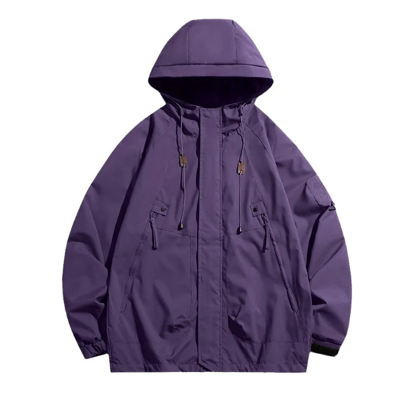 

Jacket jacket men's spring and autumn trendy brand new casual hooded outdoor sportswear couple student jacket
