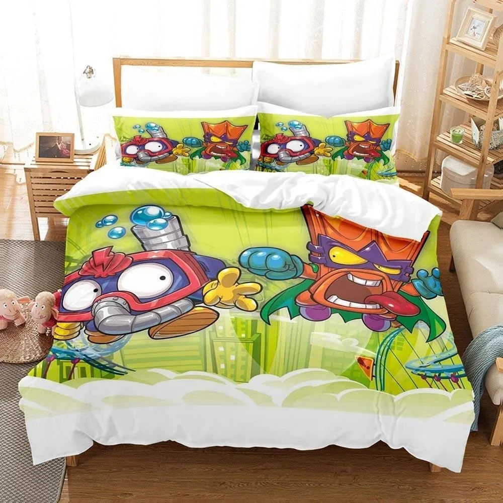 3D Print Anime Super Zings Bedding Set Single Twin Full Queen King Size Bed Set Adult Kid Bedroom Duvet cover Sets Home Textiles