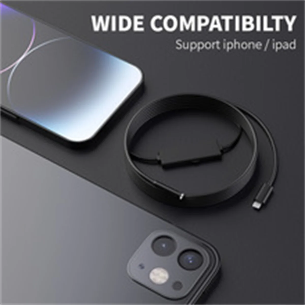 8mm 2MP 1080P Dual Lens For ISO USB Endoscope Camera CMOS Borescope Inspection Otoscope Camera Digital Microscope