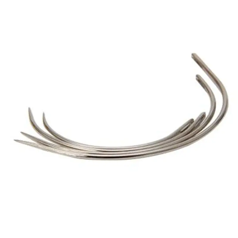 C Type Big Eye Curved Sewing Needles Practical Hand Quilting Embroidery Leather Repair Craft Weaving Supplies