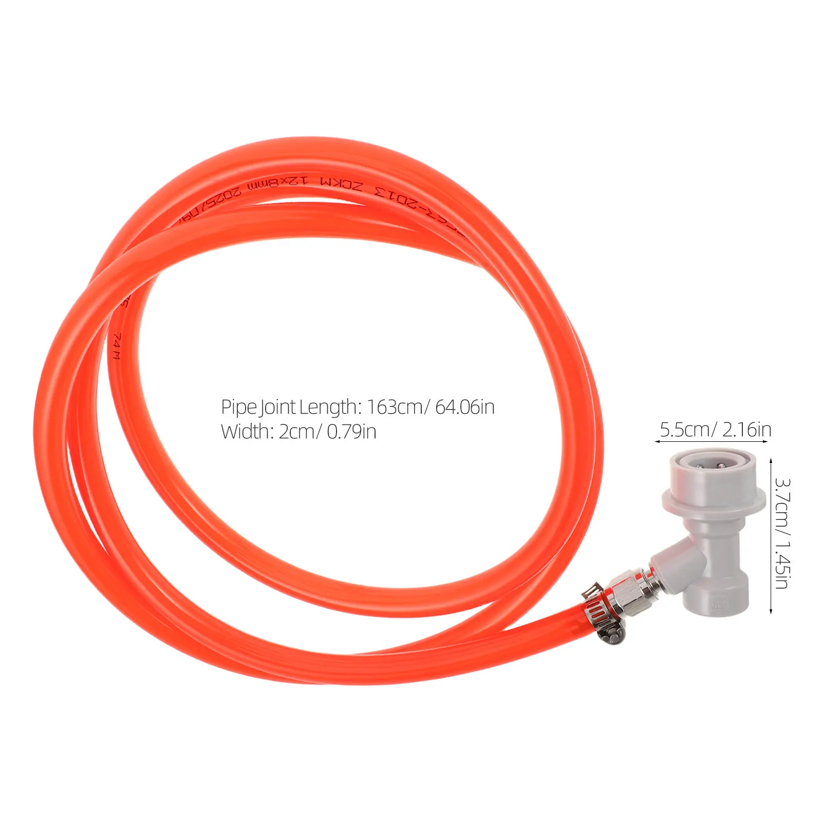 1Set 5Ft Red Co2 Hose Keg Ball Lock Gas Lines Tubing Air Hose Brewing Draft Beer Home Brewing Assembly Pressure Gauges