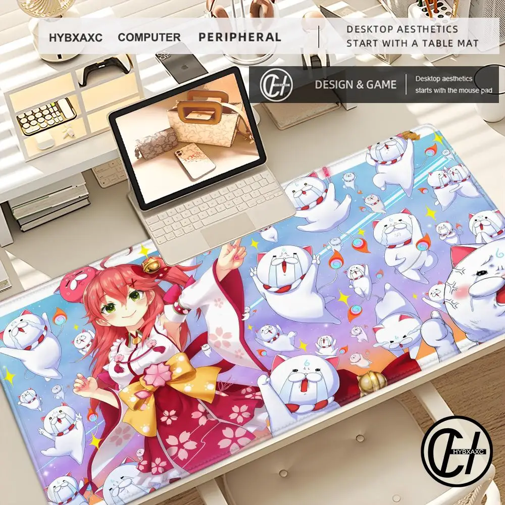 

Mouse Pad Pc Gamer Desk Mat Sakura Miko Gaming Accessories Mausepad Rubber Keyboard Deskmat Laptop Anime Cute Girl Mousepad