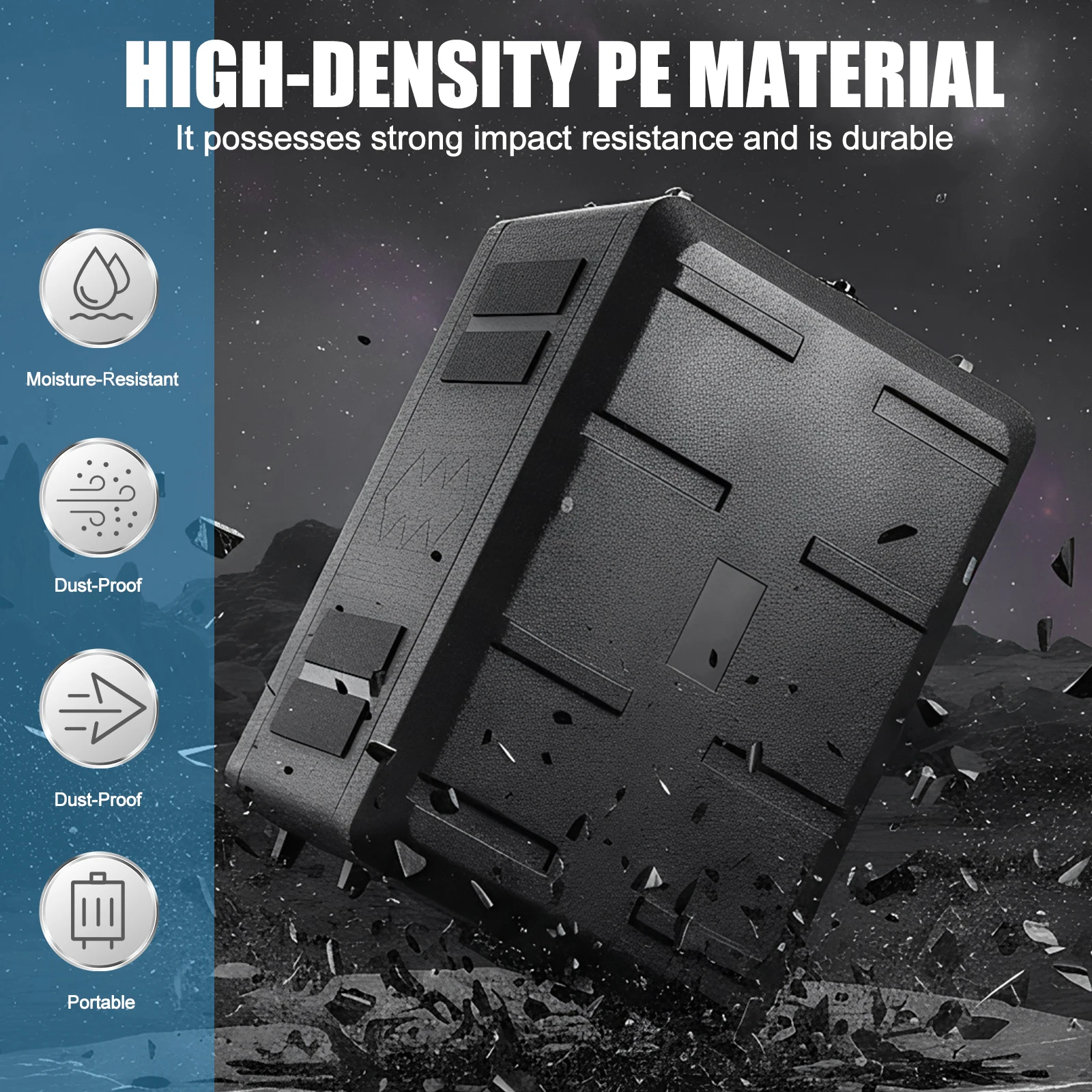 

Водонепроницаемый ударопрочный корпус из ПЭ пластика для ручных микрофонов и оборудования управления сценическим освещением