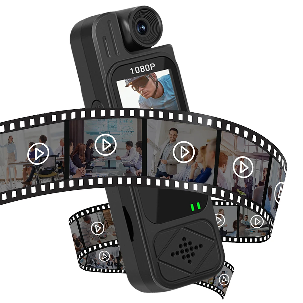 1080p/2k filmadora portátil visão noturna gravador de vídeo ao ar livre câmera de ação wi-fi para registros de trabalho guarda