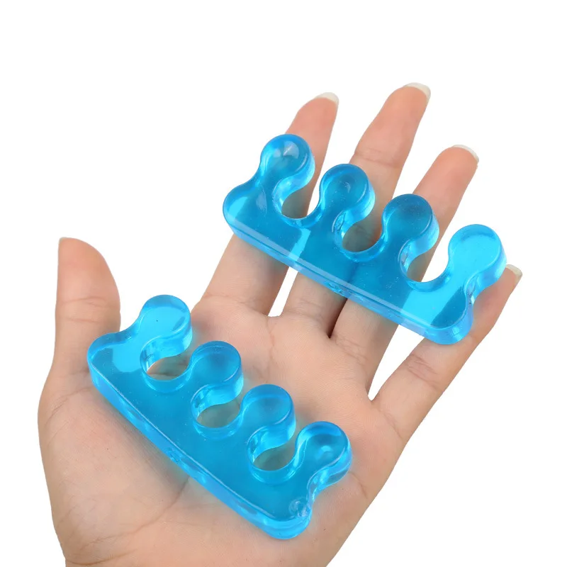 2pcs Soft Silicone Manicure Pedicure Nails Flexible Finger Separator Toe Spacer Separation Straighteners Tool