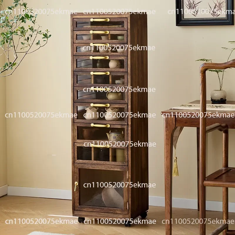 Tea Rack, Living Room Tea Set Cabinet, Floor Bracelet, Wenwan Storage Cabinet, Jewelry Storage