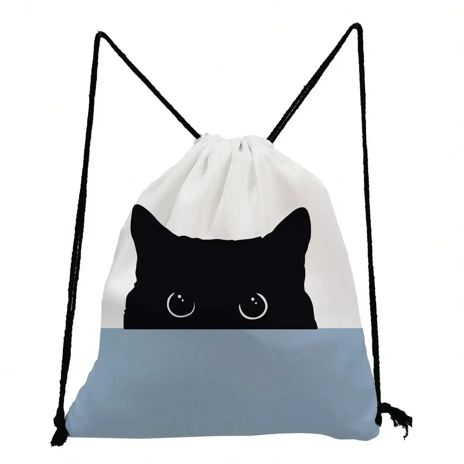 Drawstring Bag Gym Pouch Bag 3D Printing Cat Backpack Women Portable Shopping Fashion School Shoe Bag For Girl Custom Pattern