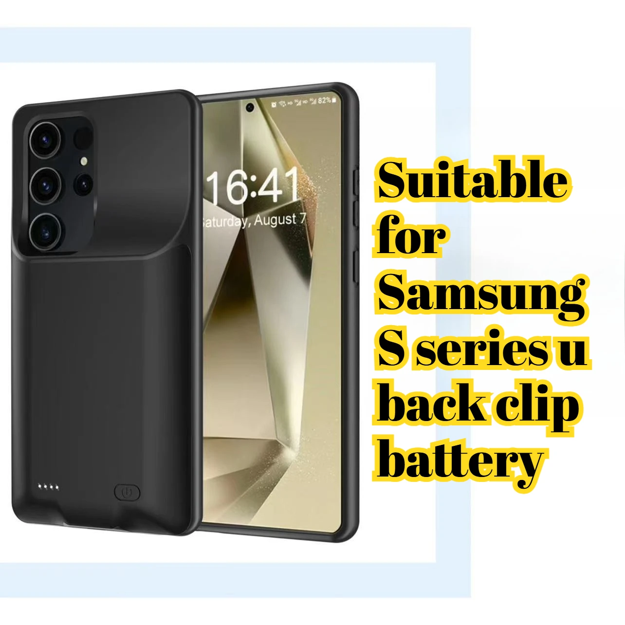 

U-образный чехол Power Bank емкостью 6000 мАч для Samsung Galaxy S24 S23 S22 S21 Series, мягкий чехол для зарядки из ТПУ с полной защитой