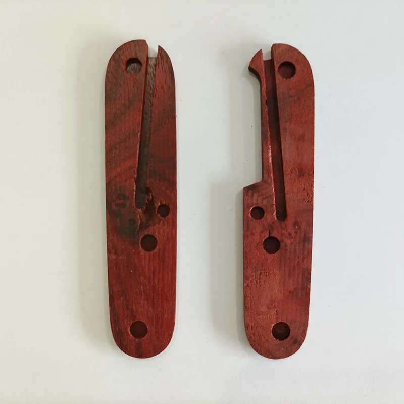 Natural Rosewood With Burl Material 2 Types Knife Handle Patches Scales For 91MM Victorinox Swiss Army Knives Make Replace Part