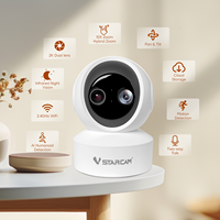Vstarcam 2K Dual Lens Camera Indoor Wifi Camera Security Video Surveillance Wireless Baby Monitor Auto Tracking Two Way Audio
