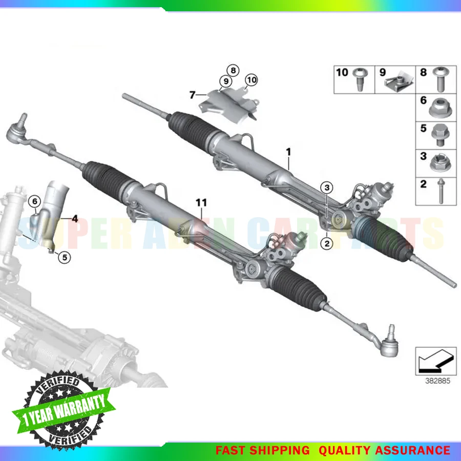 

Стойка гидроусилителя руля для BMW E87 E90 32106765235 325I 7853501220 7852974967 32106777464 32102475177 32106765236 Правый руль