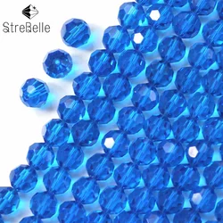 AAA 100PCs 6mm Mixed Colors Blue Crystal Glass Spacer Ball Beads Fit Jewelry Handmade Fashion Bracelet Necklace Aeecessory Beads
