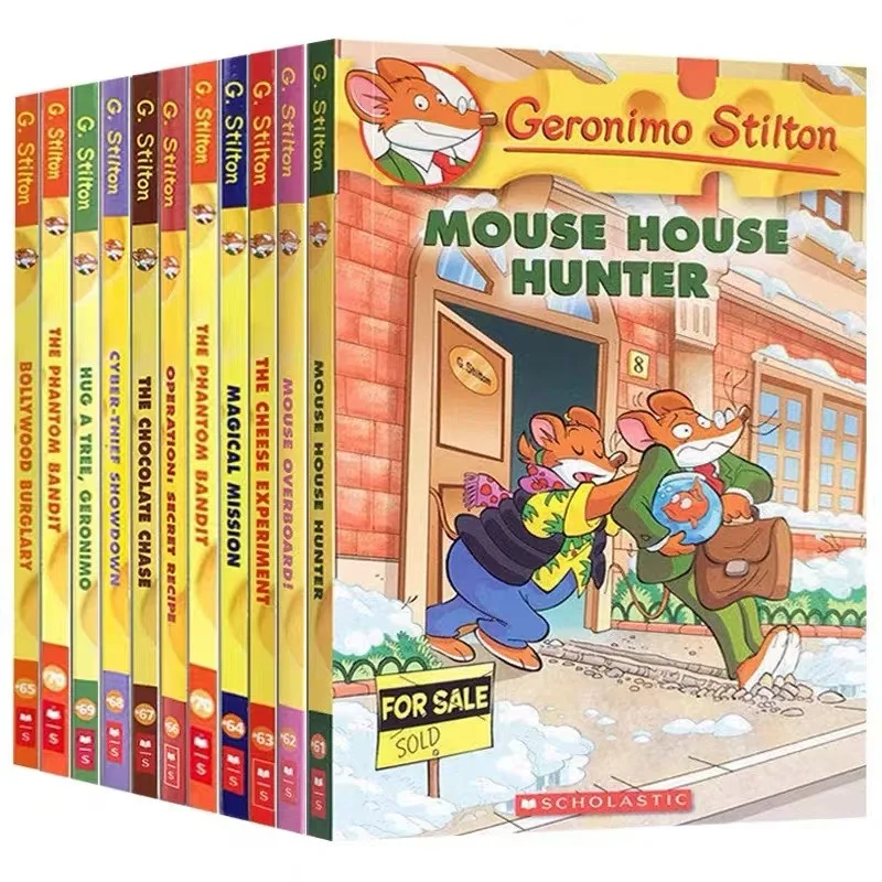 

10 Books/set Geronimo Stilton 61-70 Adventure Explore Comic Fiction Parent Child Kids Story English Picture Storybook Libro