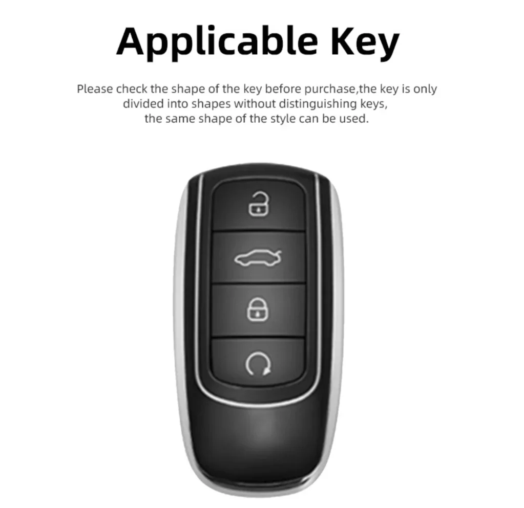 Car Zinc Alloy Leather Key Case Holder Cover Chain For Chery Ebro JAECOO Omoda 5 Tiggo 7 8 9 Plus Pro Arrizo 6 8 Car Accessories