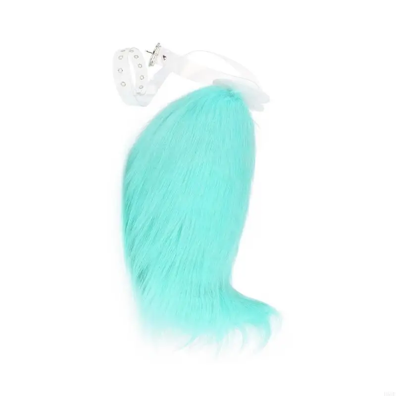 H58e Cosplay Complay Costumes Faux Furs Foxes Wolf Furry Tail and Ears Beadband for Halloween Party Costume Association