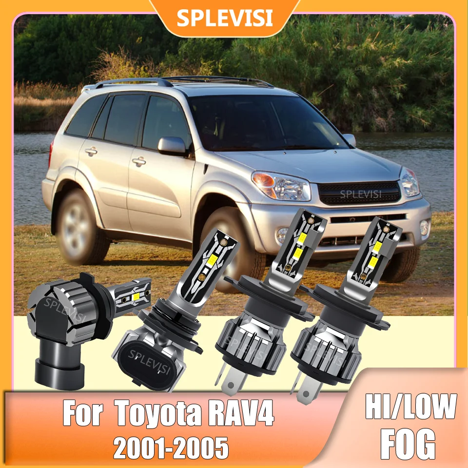 300% Brightness Increase Aluminum 9006 H4 7500LM/Bulb Headlight Fog 2 Years Warranty For Toyota RAV4 2001 2002 2003 2004 2005
