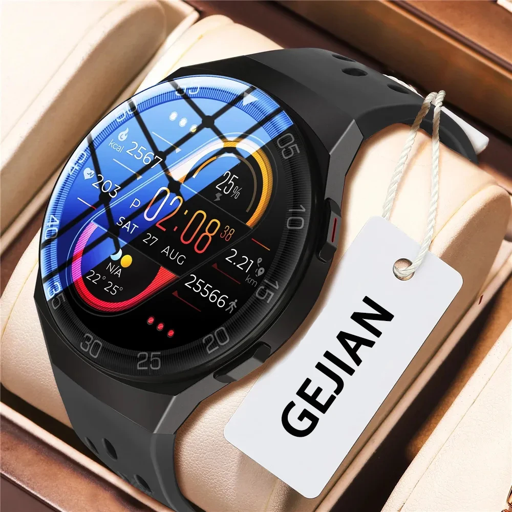 

GEJIAN New Silicone Strap Digital Watch Men Sports Watch Electronic LED Men's Smart Watch Men's Clock Waterproof Bluetooth Hour