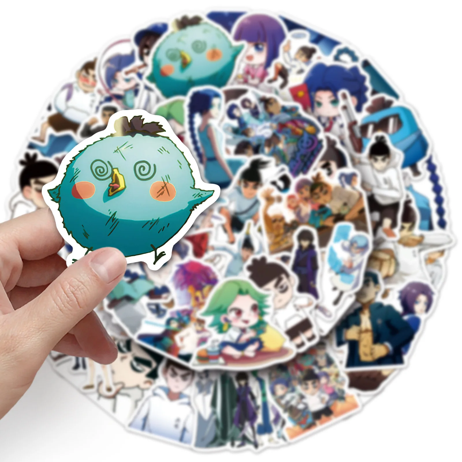 50 قطعة مقص الرسوم المتحركة الكرتونية سبعة ملصقات شخصية باردة متعة الزخرفية دفتر سكيت الكتابة على الجدران صائق لعبة أطفال