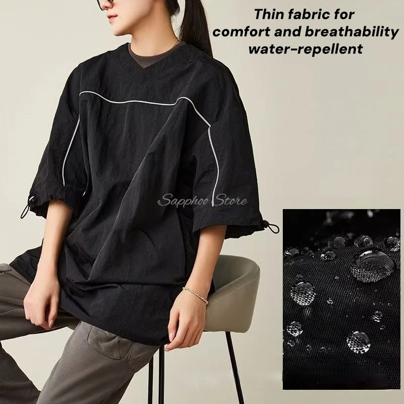 Summer Thin Waterproof Black Apron Barber Pet Shop Groomer Uniform Waterproof Hairdresser's Working Clothes Robe Custom Logo