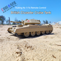 2025 New Warehouse Soldier British Crusader Mkiii Remote Controlled Tank Smoke Belt Telescopic Simulation Military Model Toy Boy