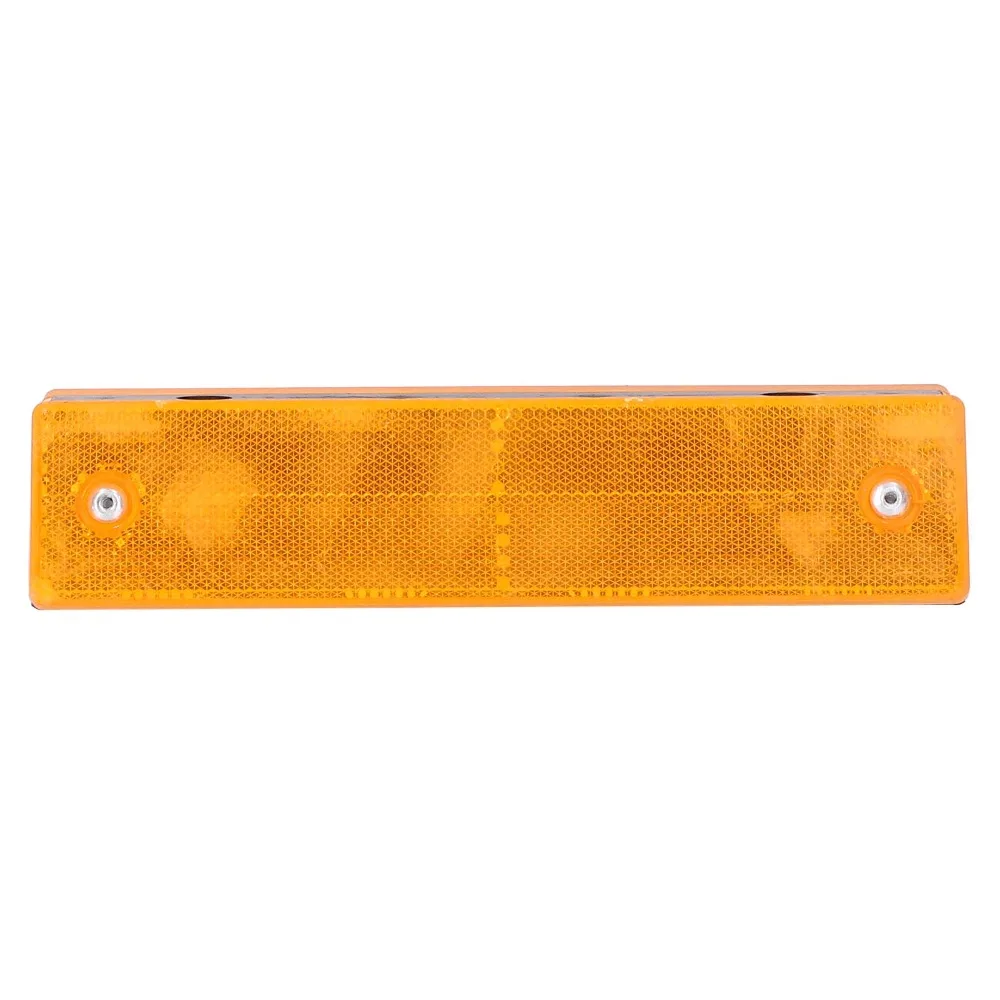 2PCS Durable Orange Reflective Road Compact Plastic Stud Marker Highlight Rectangle Highway Traffic Warning Facilities