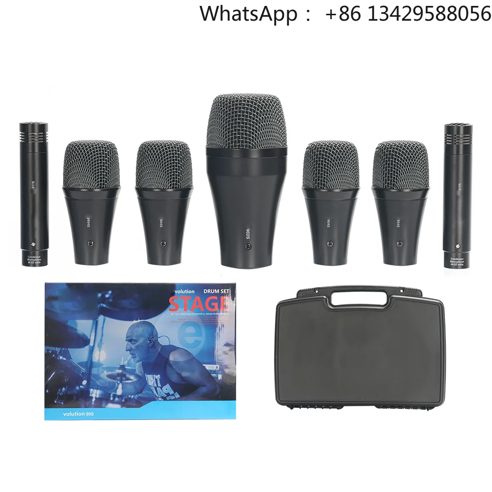 900 Drum Professional High Quality Studio Omnidirectional Microphone Recording Professional with case Band Live Performance