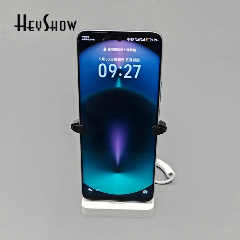 

6 шт., держатель для противоугонной сигнализации для мобильного телефона с зажимом и зарядным кабелем