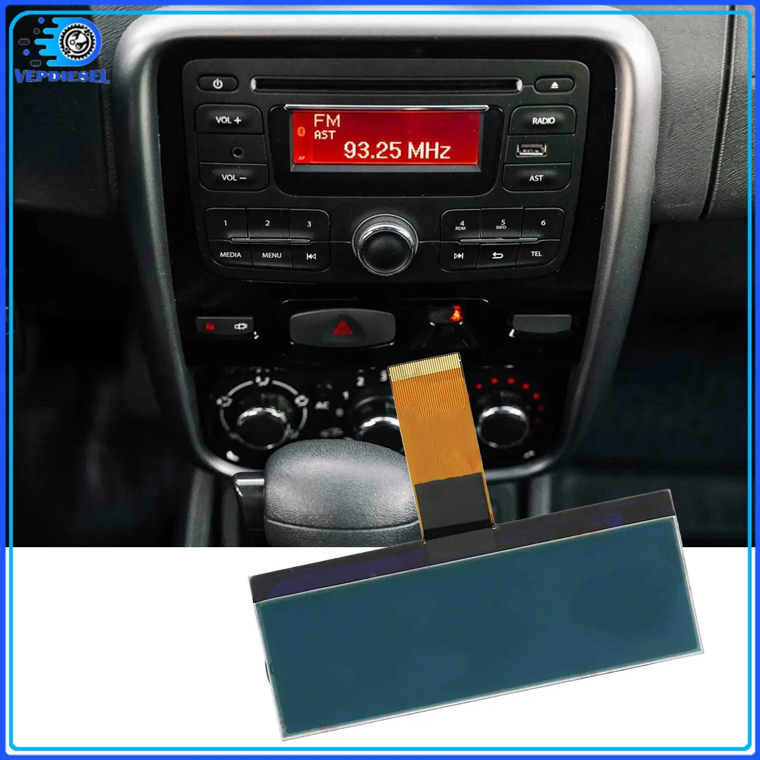 

AGC-1220RF-A AGC-0060RF-A New LCD Display Screen For Renault Dacia Sandero Duster Captur Logan Pulse Symbol Mercedes 2008-2018