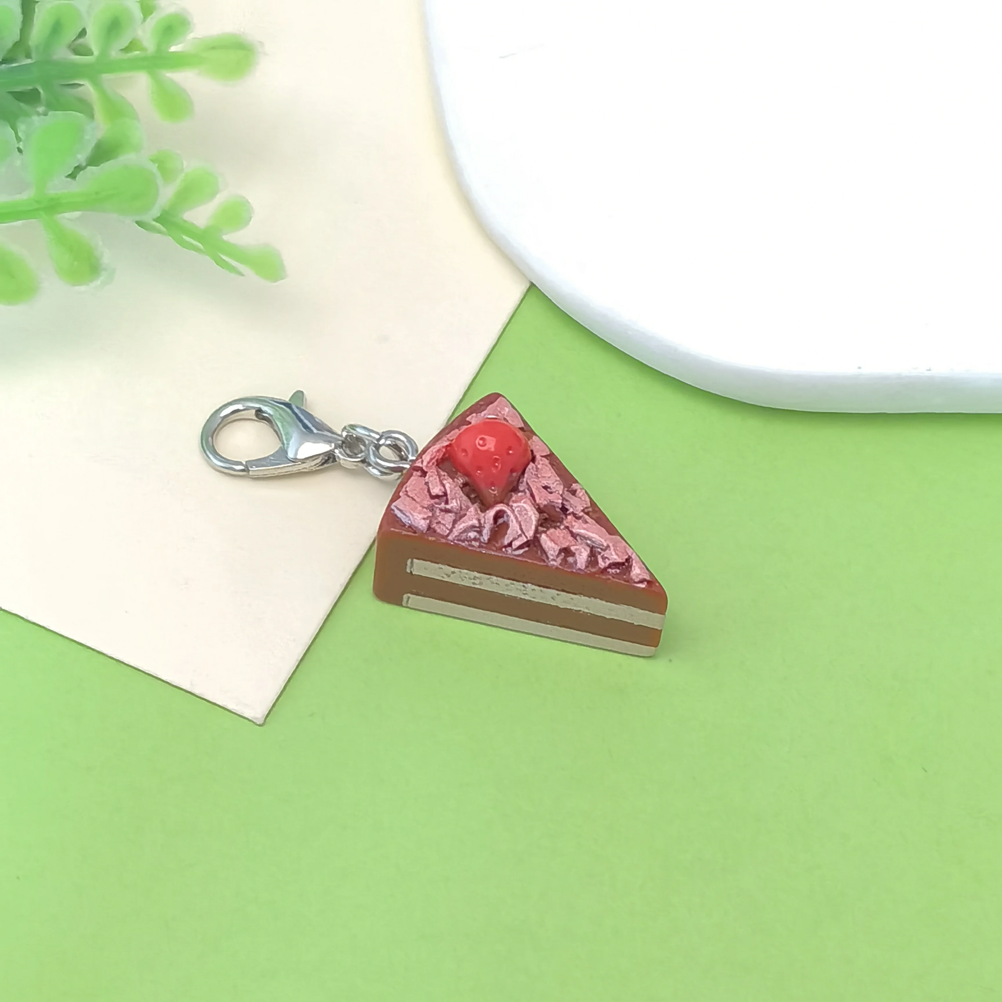 Cute Friendship Chain for Women Triangle Food Charms Necklace Best Friends Keychain Jewelry Birthday Gifts