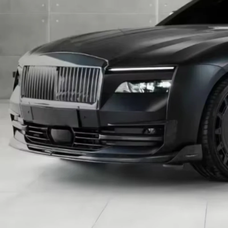 

New Upgraded Car Front Bumper Lip Lightweight Accessory for Rolls Royce Spectre Upgraded M-style Dry Carbon Fiber Body Kit