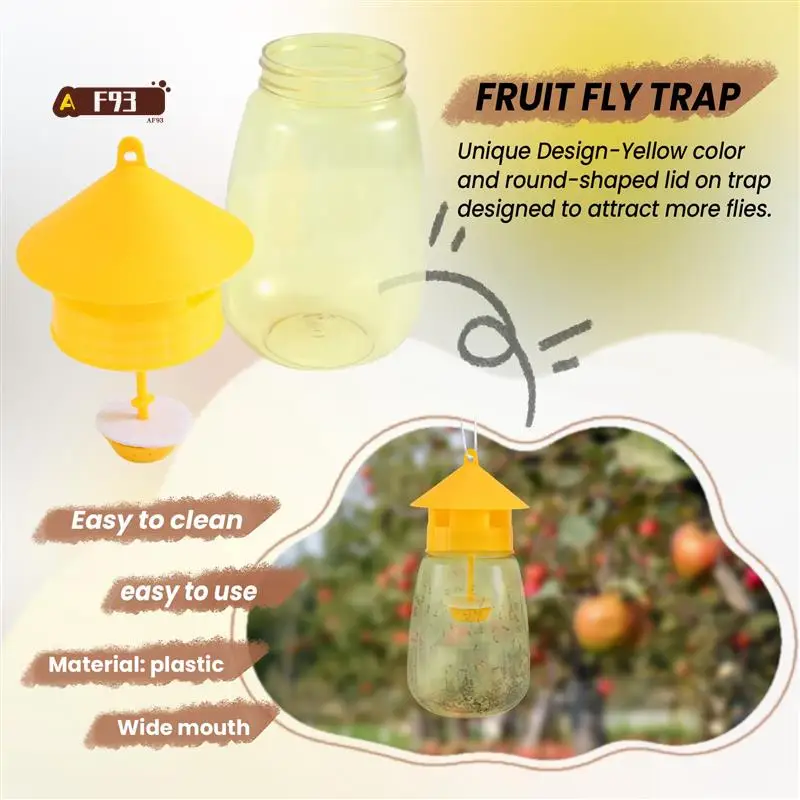 

AF93-Многоразовые ловушки для мух, ловушки для фруктовых мух, ловушки для мух на открытом воздухе