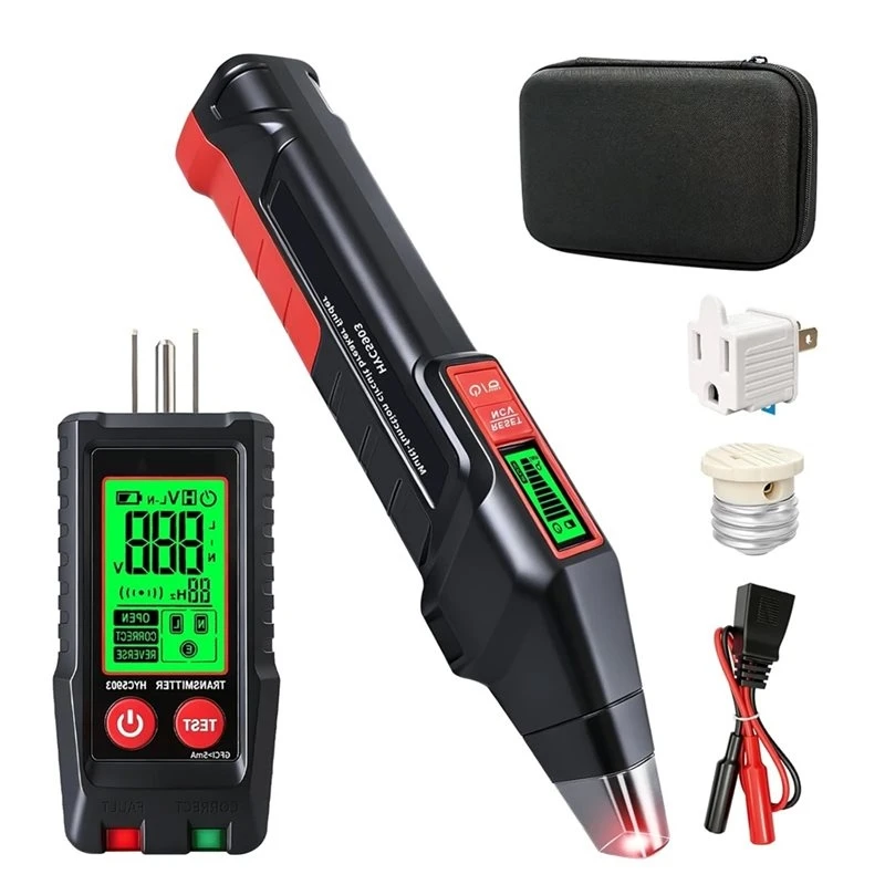 ABFU-Circuit Breaker Finder Kit, GFCI Outlet Tester With LCD Display, Circuit Tracing Tool In US Plug Configuration