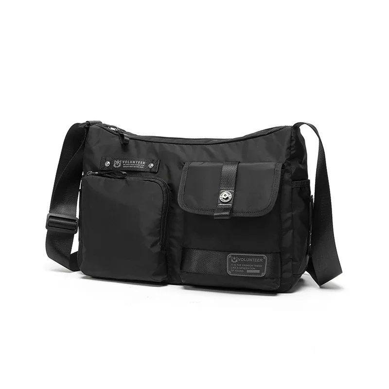 Volunteer Men's Crossbody Bag Oxford Cloth Waterproof Work Shoulder Bags Men Casual Outdoor Travel Commuter Large Capacity Bag