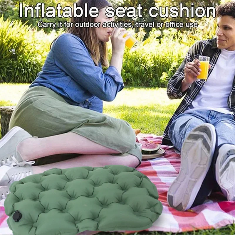 Tragbares Aufblasbares Outdoor-Sitzkissen, Feuchtigkeitsbeständig, für Reisen, Camping, Sitzunterlage, Faltbare Matratze für Zuhause und Büro – Detail 2