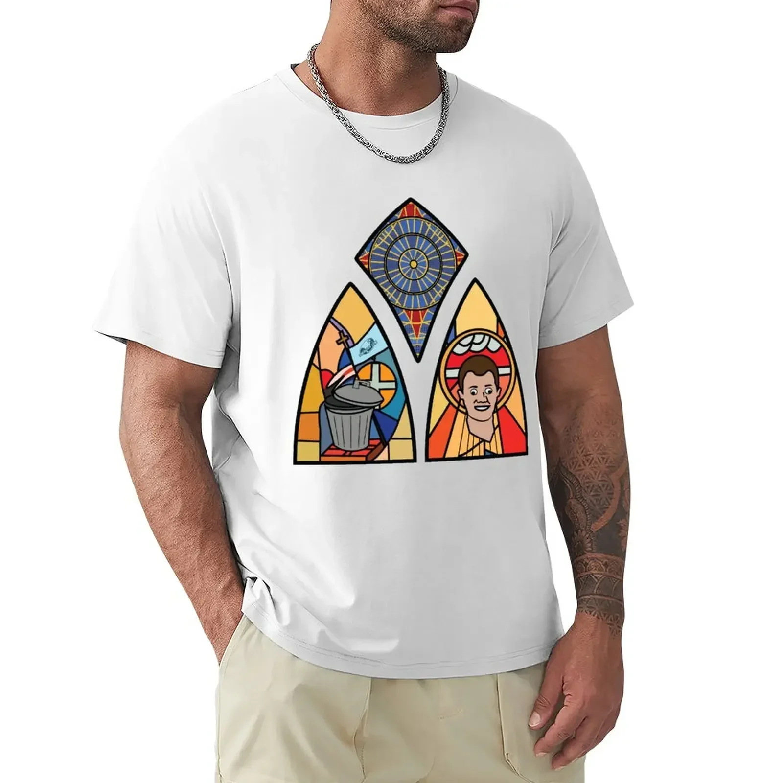 DragonCon Holy Higher neck placement, no text T-Shirt cute tops summer top men t shirt