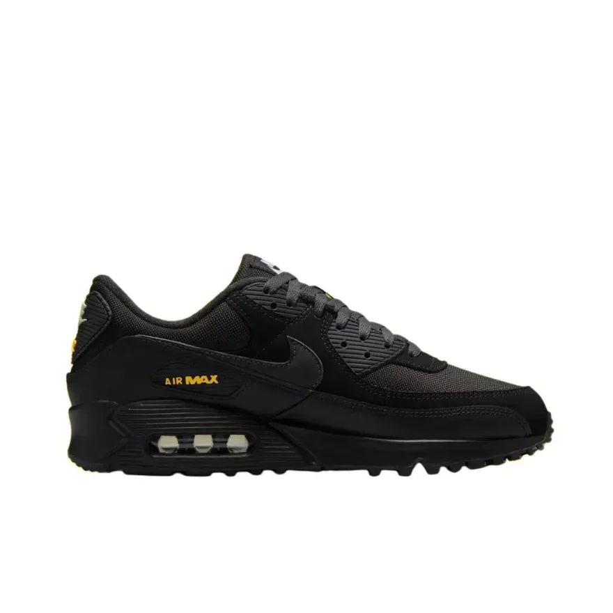 Nike Air Max 90 Trendy and versatile low top casual running shoes Shock absorbing, slip resistant and wear-resistant Black