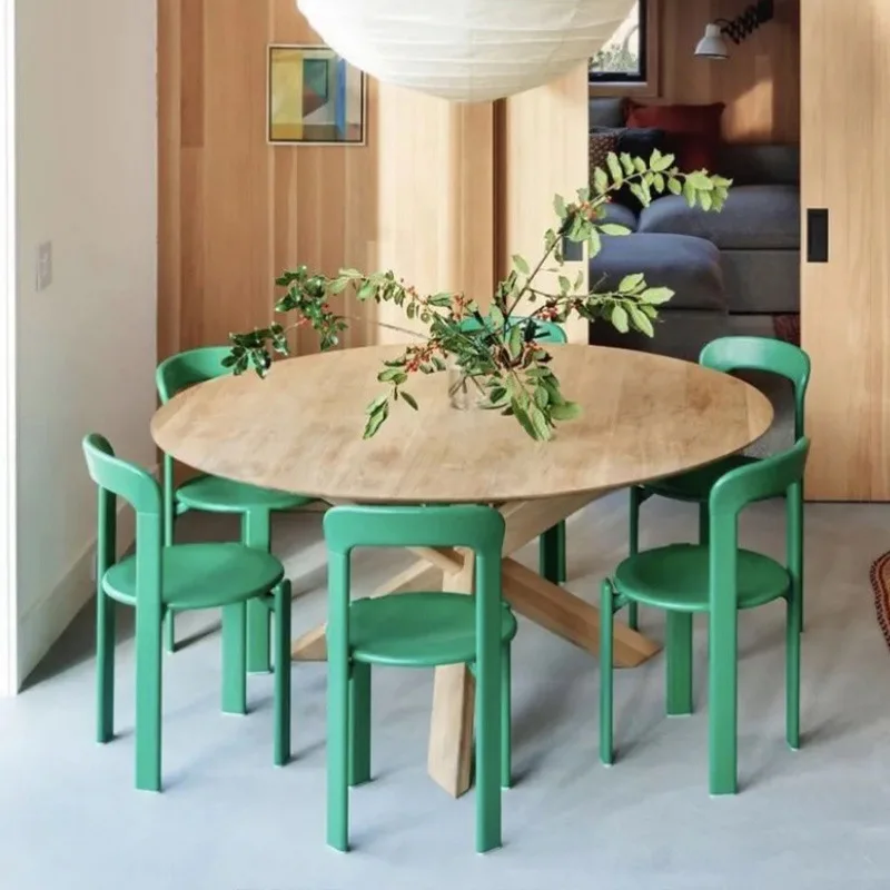 Luxury Dining Chair Solid Wood Load-bearing Stackable Living Room Chairs Nordic Minimalist Easy-to-clean Living Room Furniture