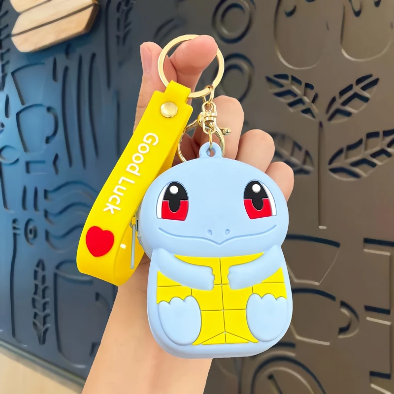 Anime Pokémon Pikachu Squirtle Eevee Psyduck Charmander Bulbasaur Coin Purse Cute Bag Key Chain Pendant Coin Purse Gift - view 5