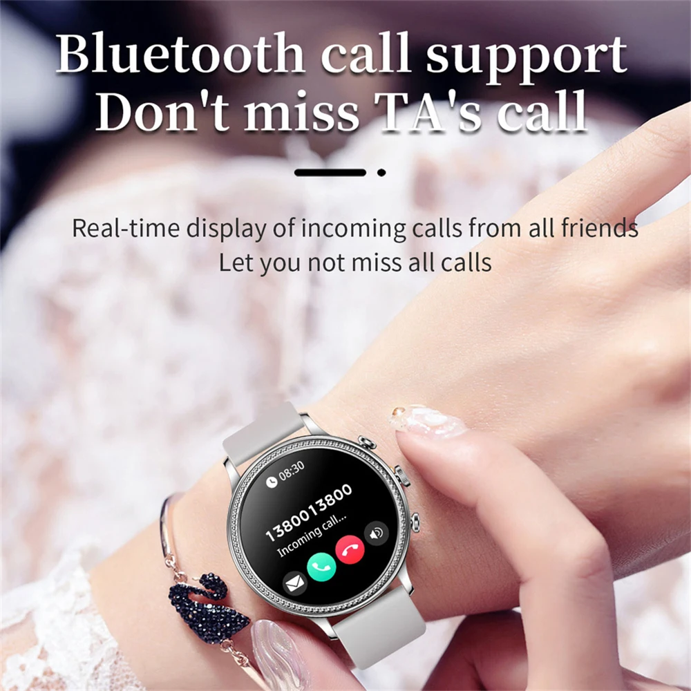 GFORDT Ladies Smart Watch Bluetooth Call 1.39-inch Screen Heart Rate, Blood Pressure, Sleep Monitoring, Sport Smartwatch Women