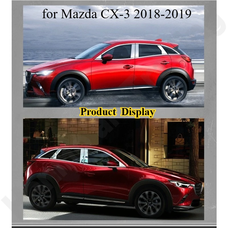 

Для Mazda CX-3 2018 2019, отделка окна из нержавеющей стали/яркая полоса окна