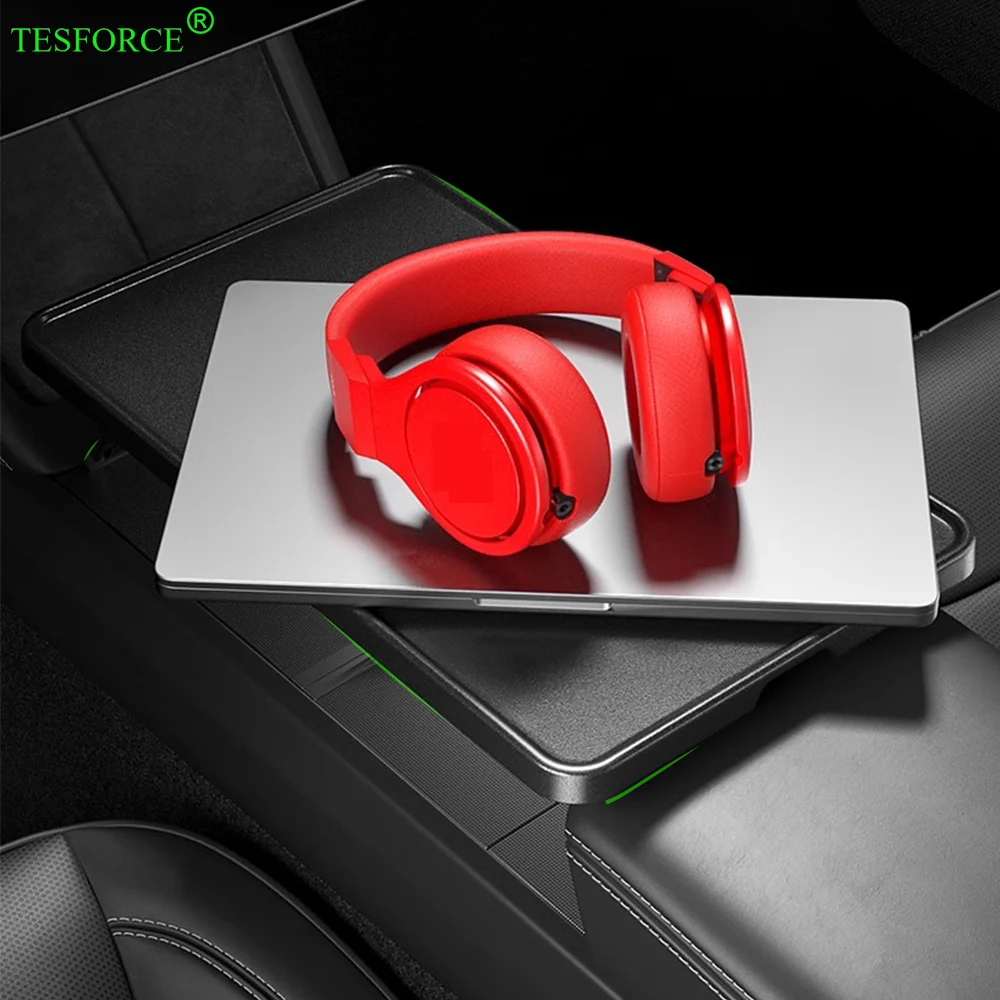 For Tesla Model 3/Y 2021-2024 Center Console Drink Food Table Desk Plate Board Car Small Table Desk Center Console Foldable Tray