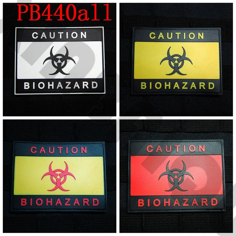 3D PVC Patch  CAUTION BIOHAZARD