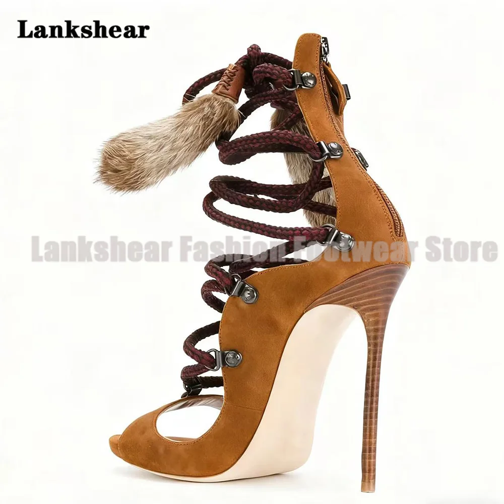 Pluszowe sandały z koralikami, letnie sandały z odkrytymi palcami, sandały gladiatorki z paskami, damskie buty z okrągłym noskiem, sandały imprezowe, sandalias de mujer verano