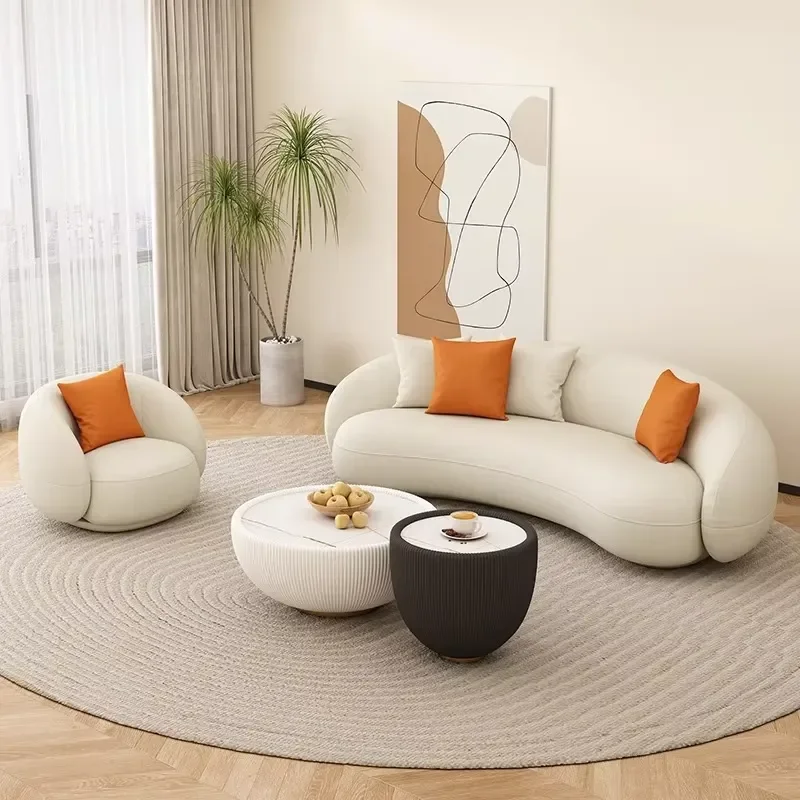 High-quality soft material curved sofa bed, suitable for family living room, sofa set, living room furniture