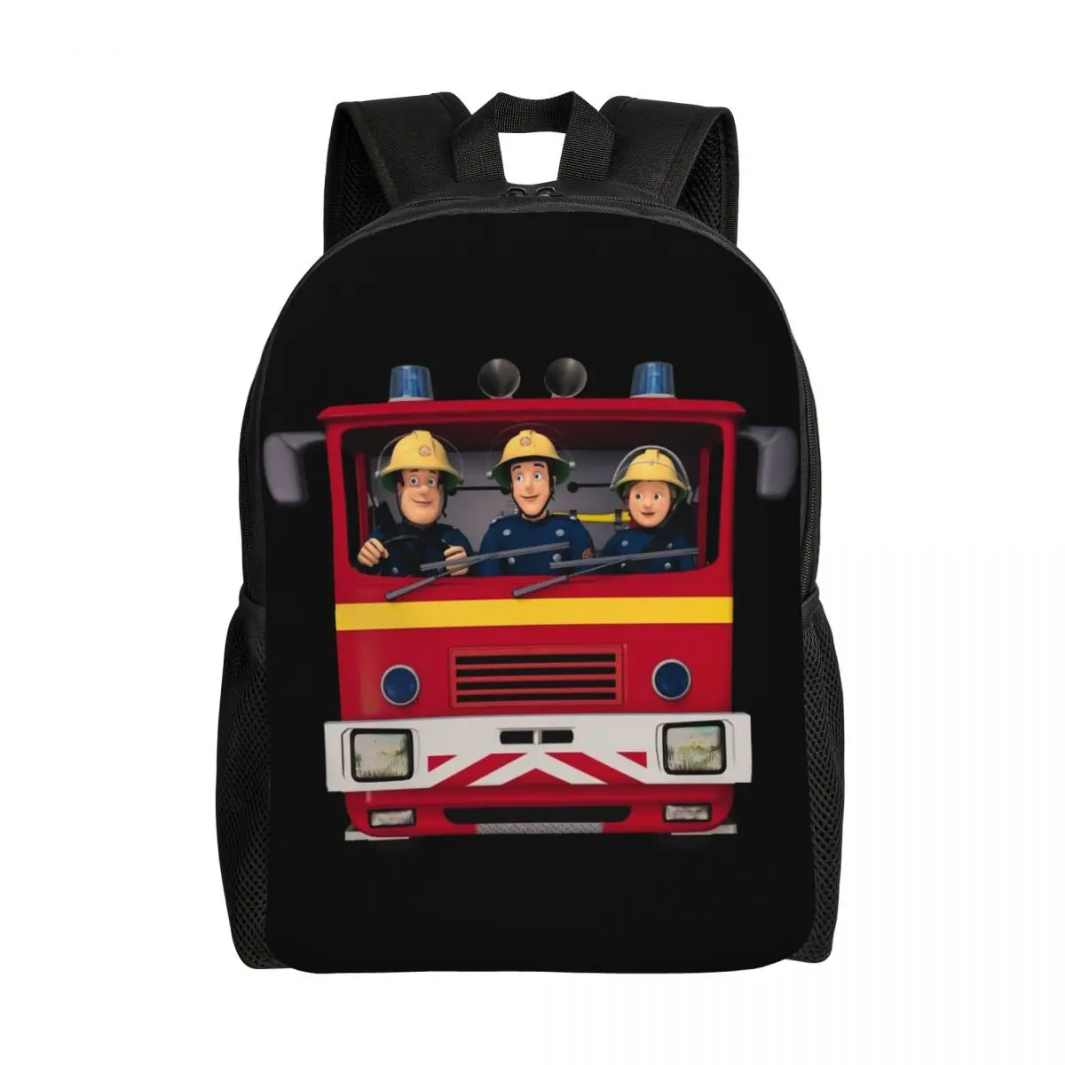 Fireman Sam Laptop Backpack Women Men Fashion Bookbag for School College Students Bag