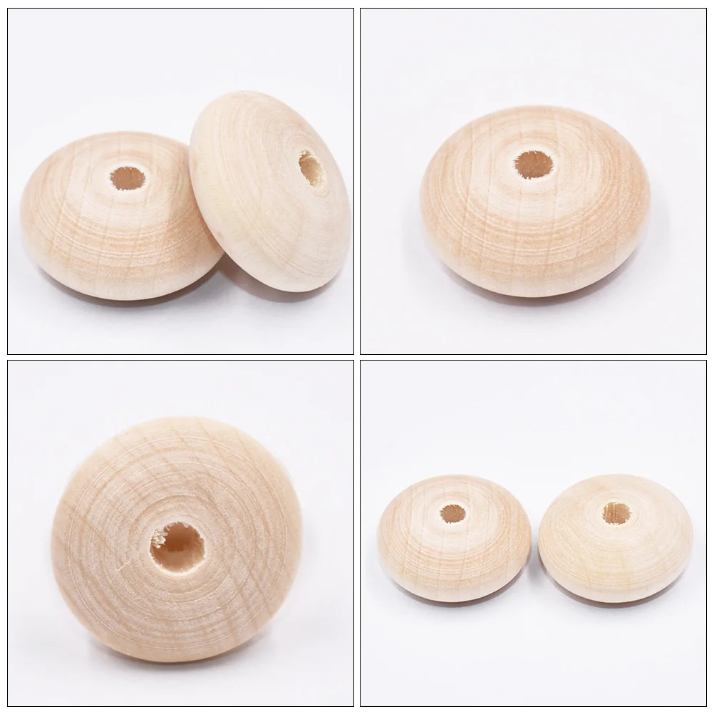 

Wooden Beads Heart Shaped Peach Color DIY Jewelry Accessories Lightweight Durable Wood Material Home Party Decoration